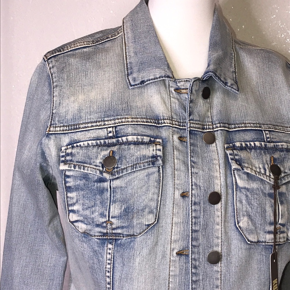 KUT From The Kloth Amelia Jacket Denim XL Stretch